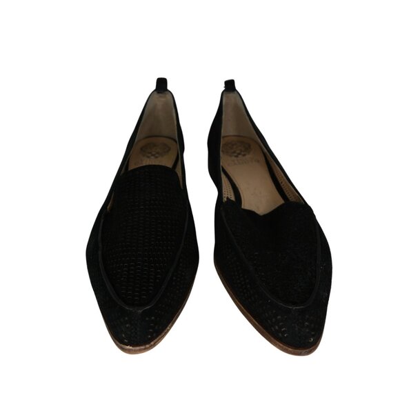 Vince Camuto Perforated Black Suede Loafers, Size 8 - Picture 3 of 5